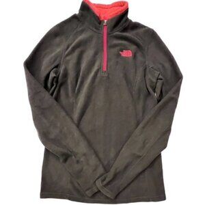 BUNDLE 3 FOR $18-‎ The North Face Jacket Adult S Black Pink Fleece 1/4 Zip